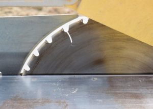 table saw used to make a bevel cut